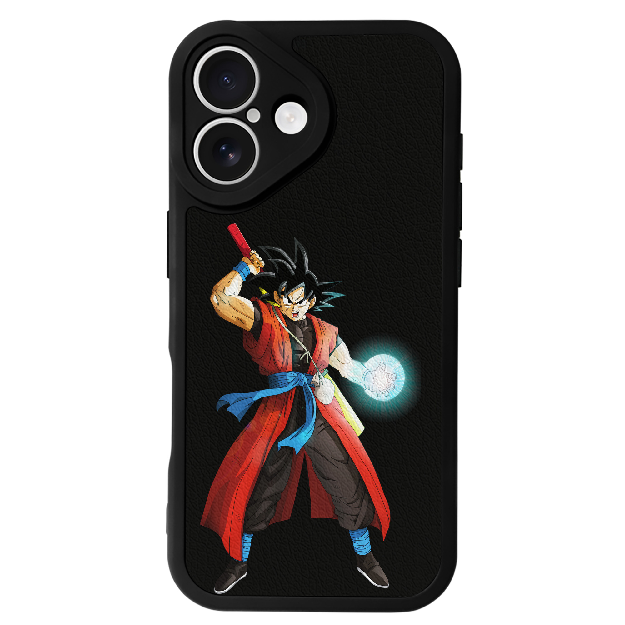（画像用） ドラゴンボール 孫悟空（そん ごくう）Son Goku カカロット DRAGON BALL Kakarotto 【iPhone 16シリーズ対応】シリコンスマホケース（レザー調） 材質：シリコン